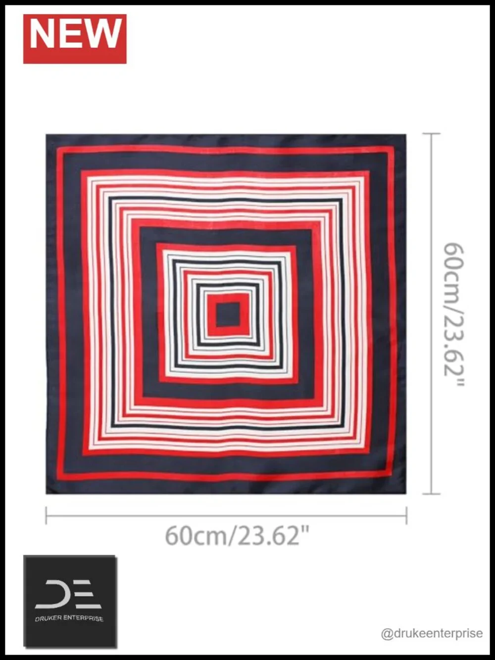 Polyester Square Scarf - Fashion Wrap for Neck, Head, or Bag